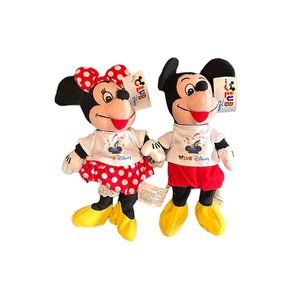 Club Disney Mickey & Minnie Mouse Plush 7" New with Tags